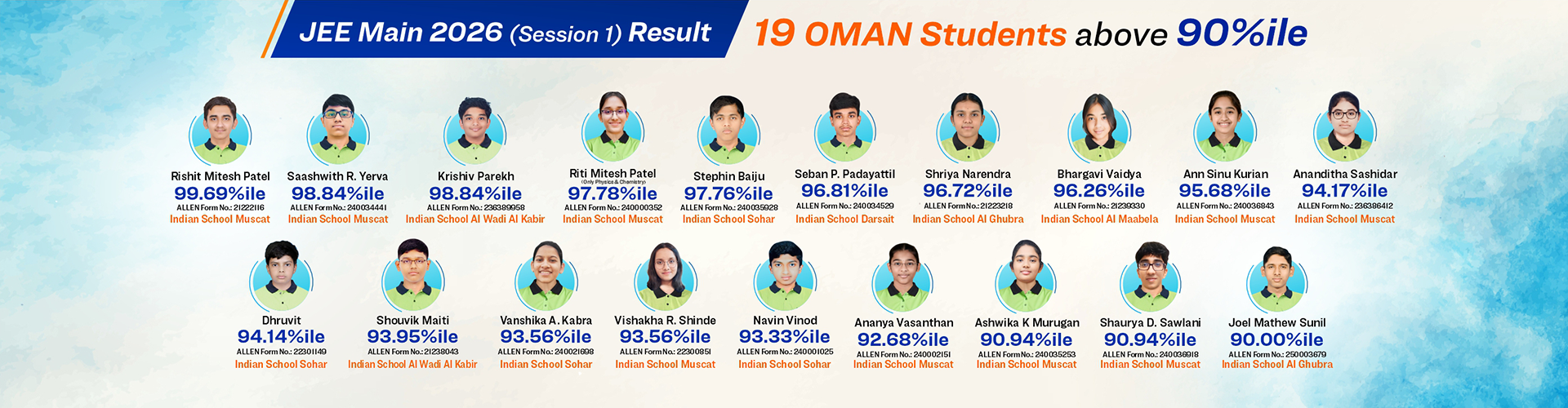 JEE Session 1 2026 Result OMAN